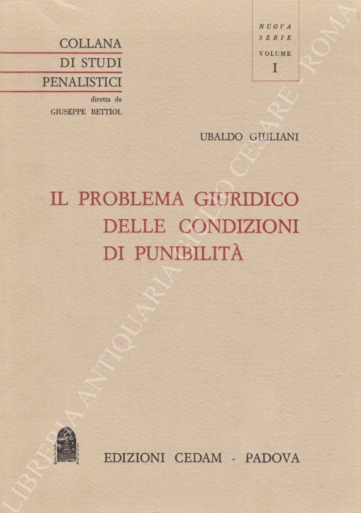 Il problema giuridico delle condizioni di punibilità