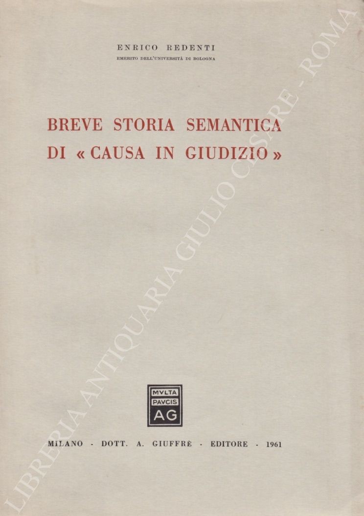 Breve storia semantica di causa in giudizio