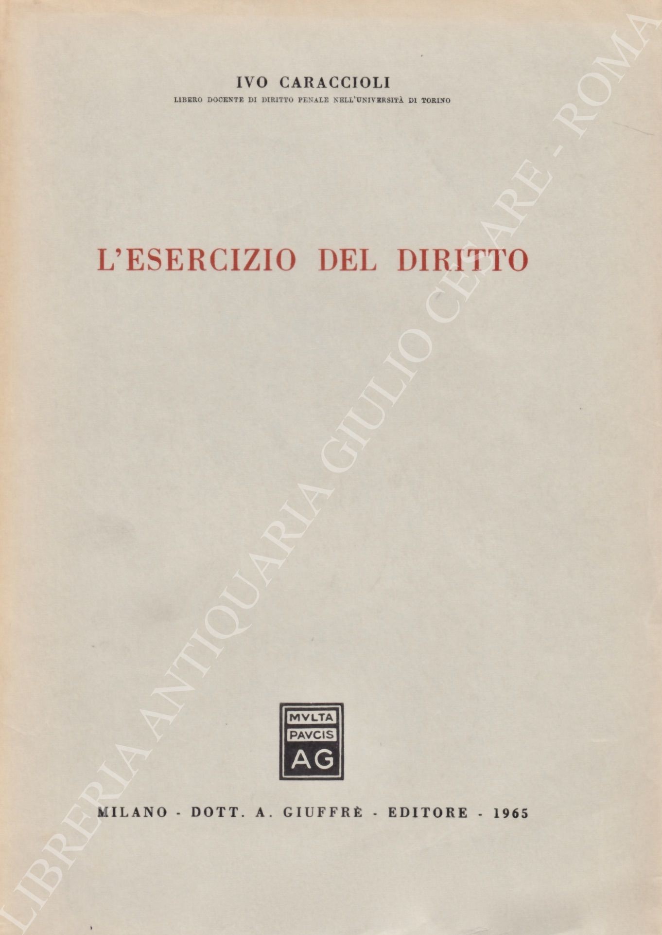 L'esercizio del diritto