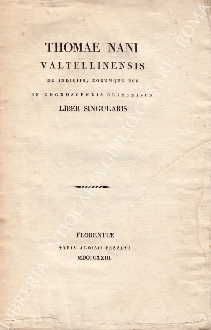 Thomae nani valtellinensis de indiciis