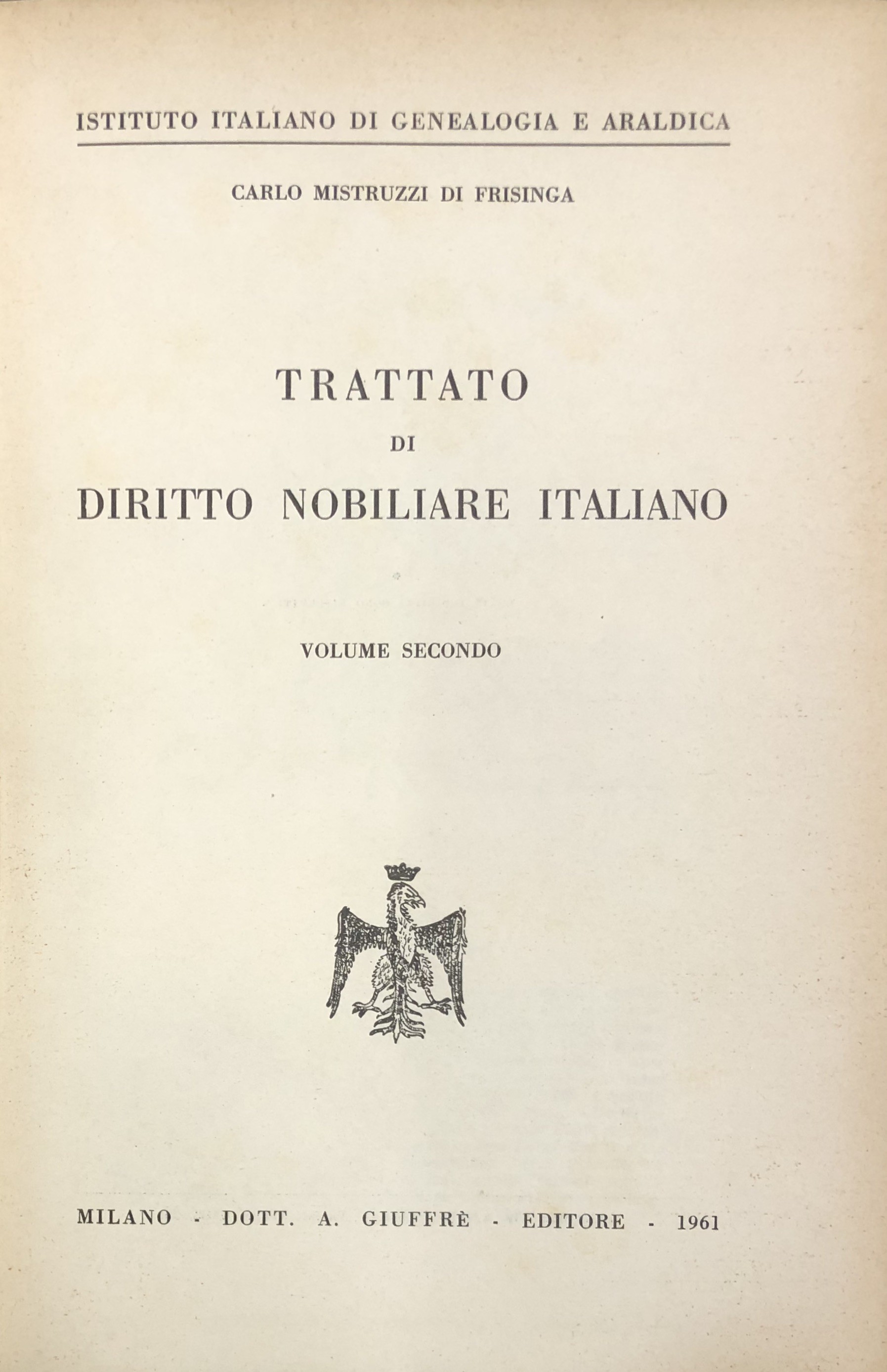 Trattato di diritto nobiliare italiano