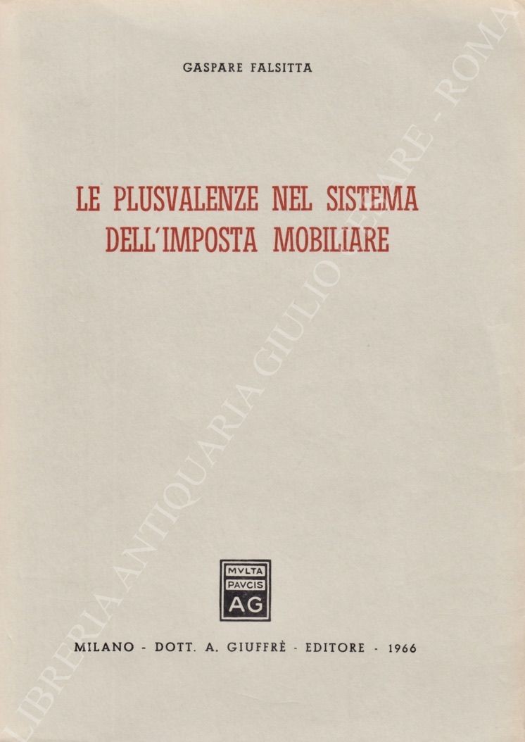 Le plusvalenze nel sistema dell'imposta mobiliare