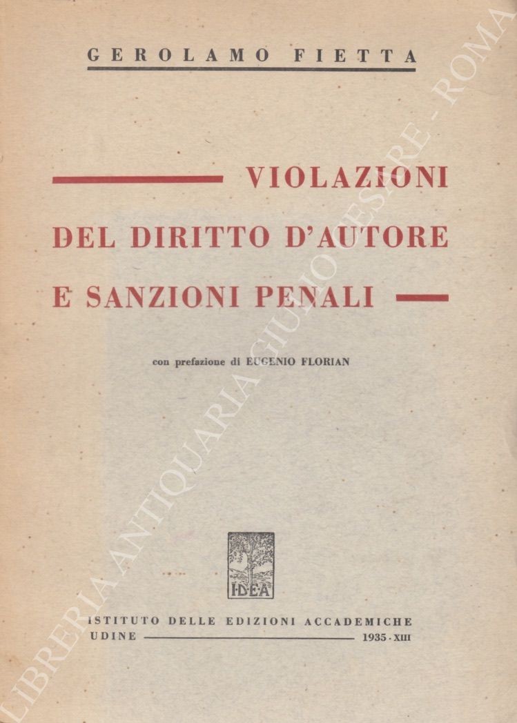 Violazioni del diritto d'autore e sanzioni penali