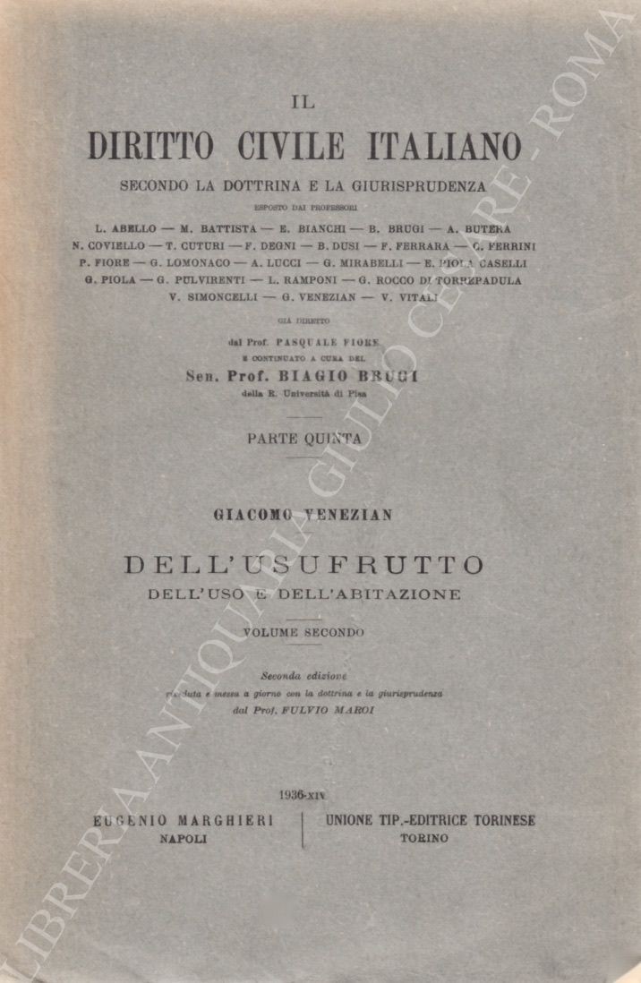 Dell'usufrutto dell'uso e dell'abitazione
