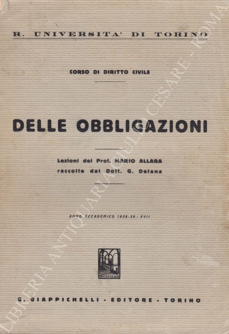 Corso di diritto civile. Delle obbligazioni