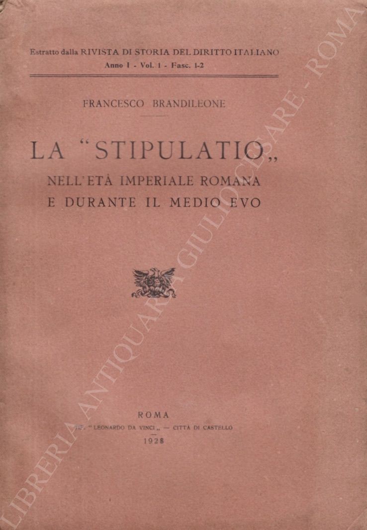 La stipulatio nell'età imperiale romana