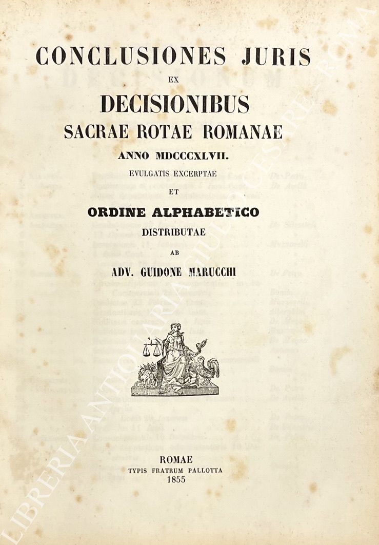 Conclusiones juris ex decisionibus sacrae rotae romanae
