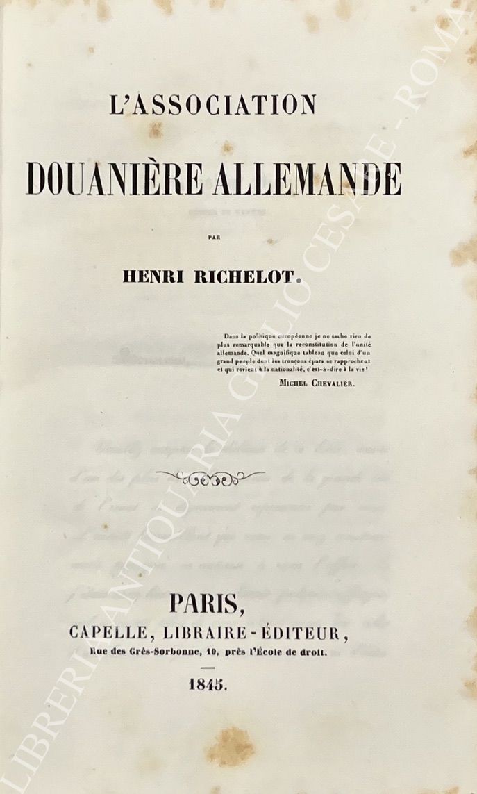 L'association Douaniere Allemande
