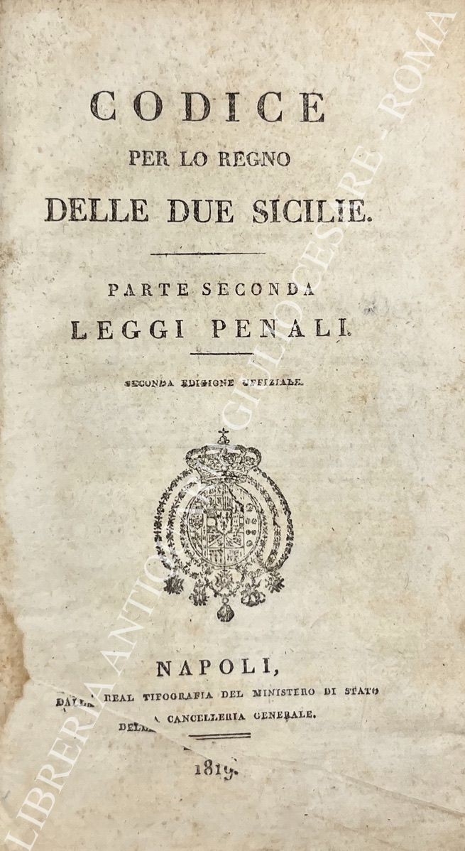 Codice per lo Regno delle Due Sicilie. Parte seconda