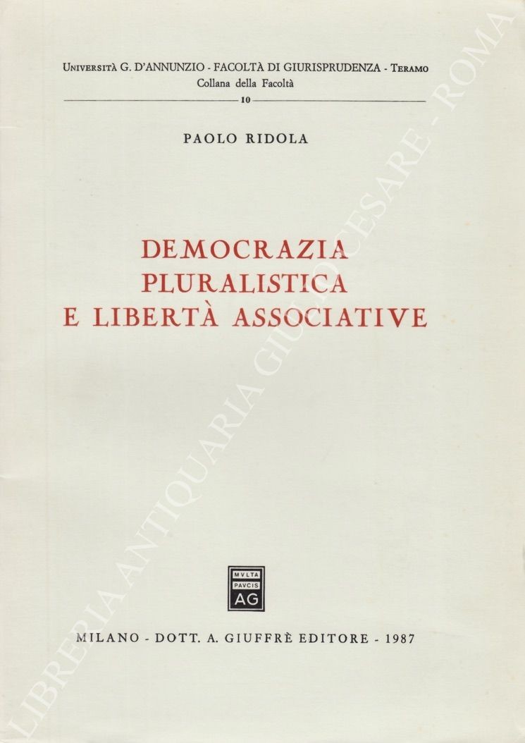 Democrazia pluralistica e libertà associative