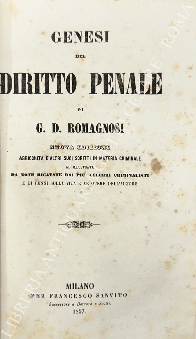 Genesi del diritto penale