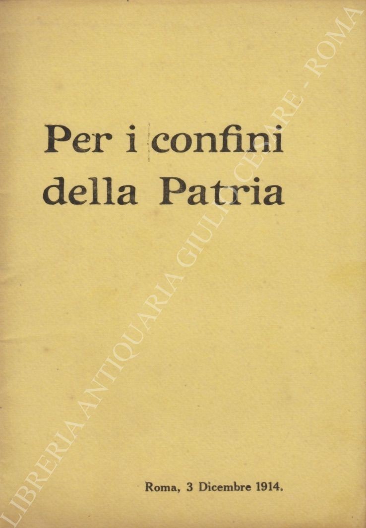 Per i confini della Patria
