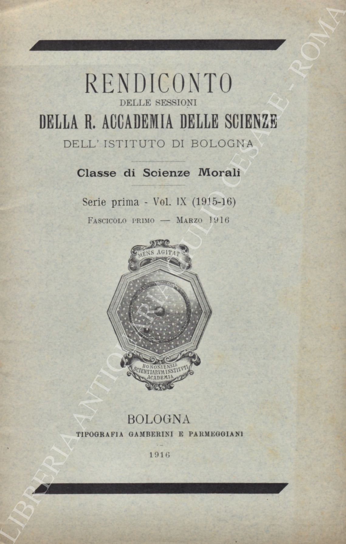 Rendiconto delle sessioni della R. Accademia delle Scienze dell'Istituto di Bologna