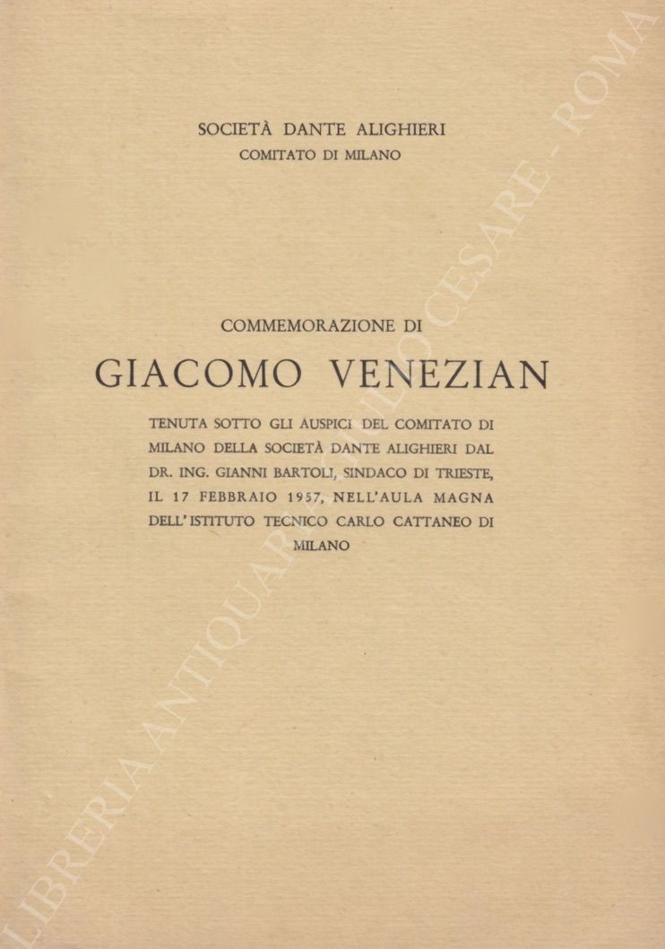 Commemorazione di Giacomo Venezian