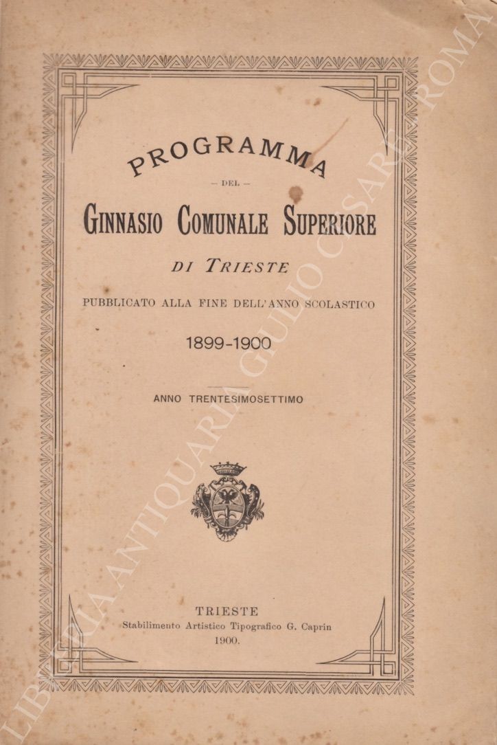 Programma del Ginnasio Comunale Superiore