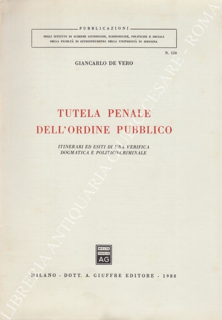 Tutela penale dell'ordine pubblico