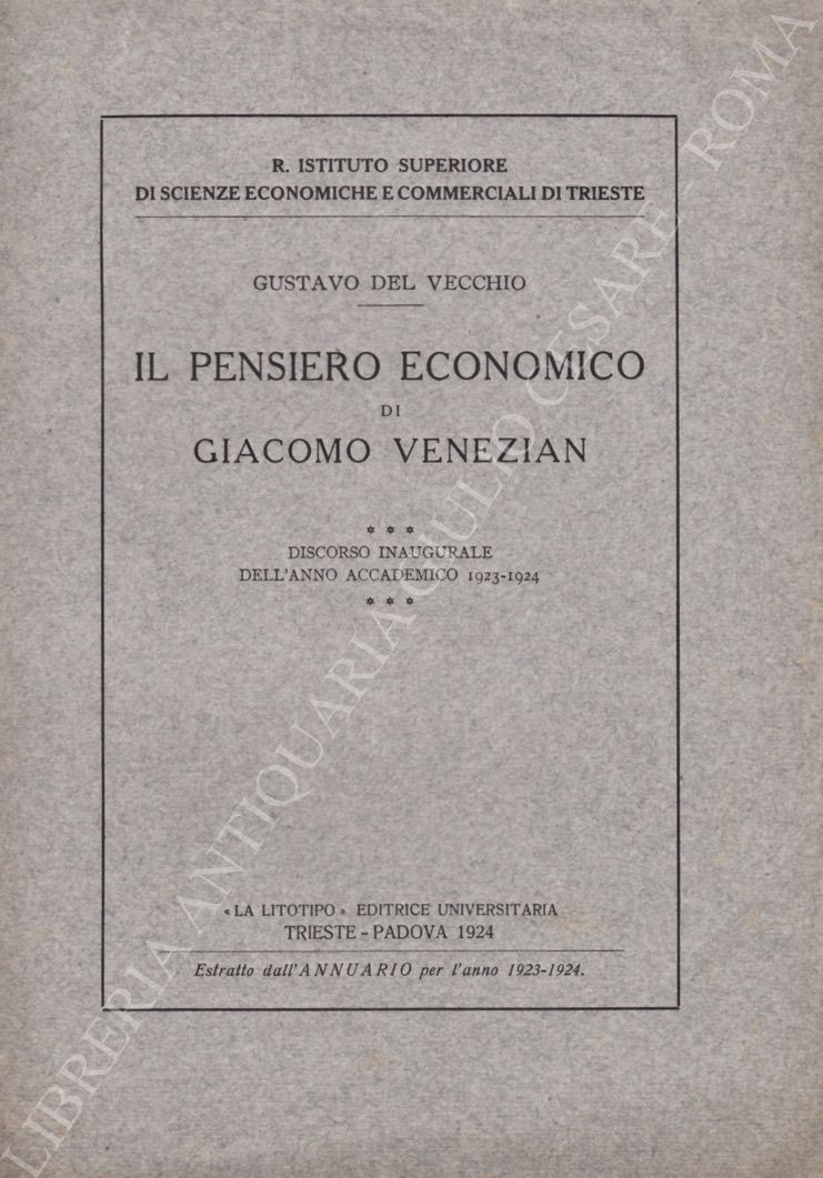Il pensiero economico di Giacomo Venezian