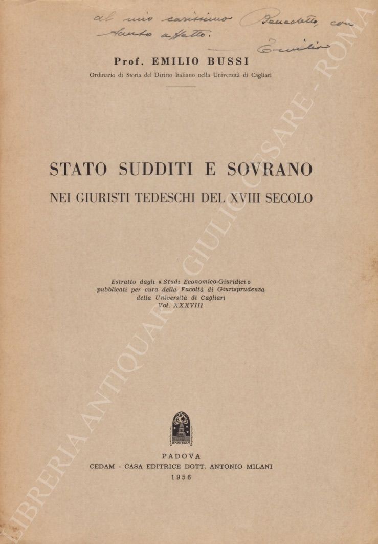 Stato sudditi e sovrano nei giuristi tedeschi del XVIII secolo