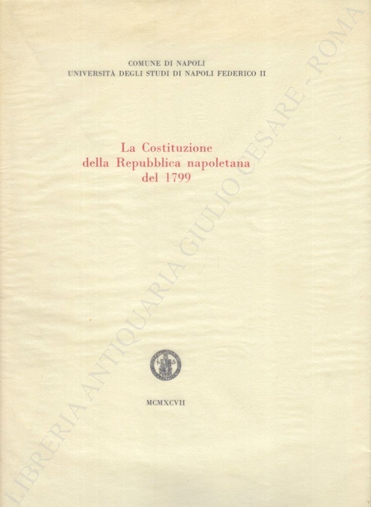 La Costituzione della Repubblica napoletana del 1799