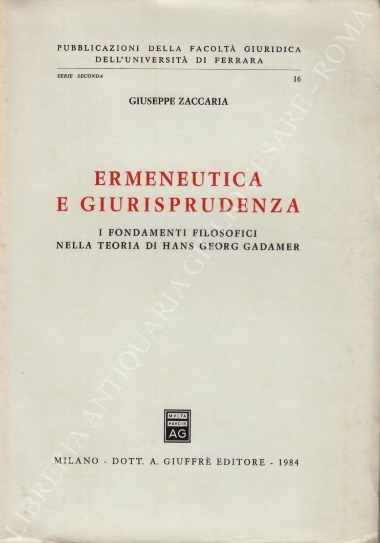 Ermeneutica e giurisprudenza