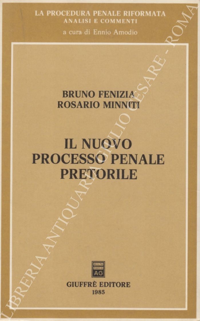 Il nuovo processo penale pretorile