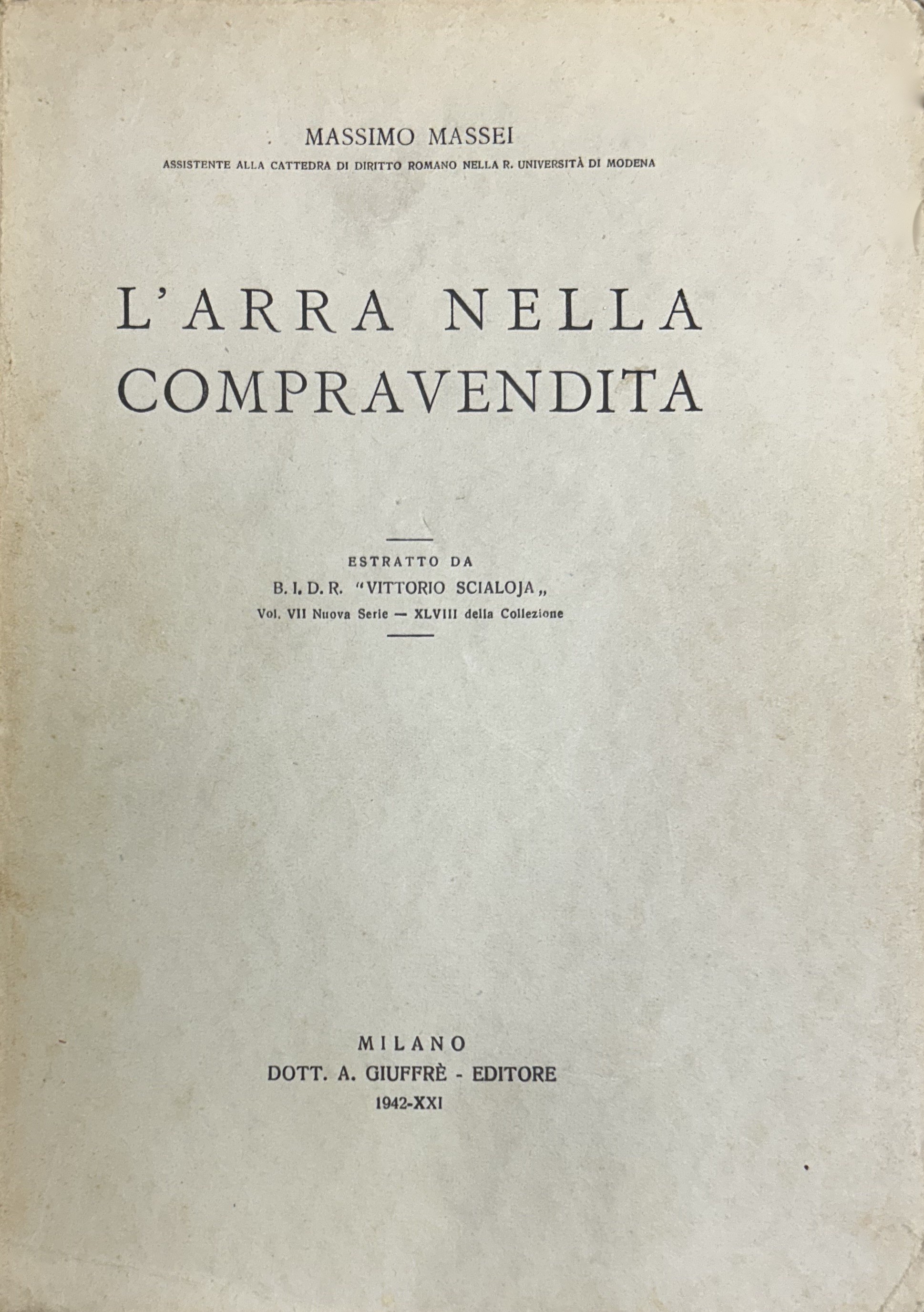 L'arra nella compravendita