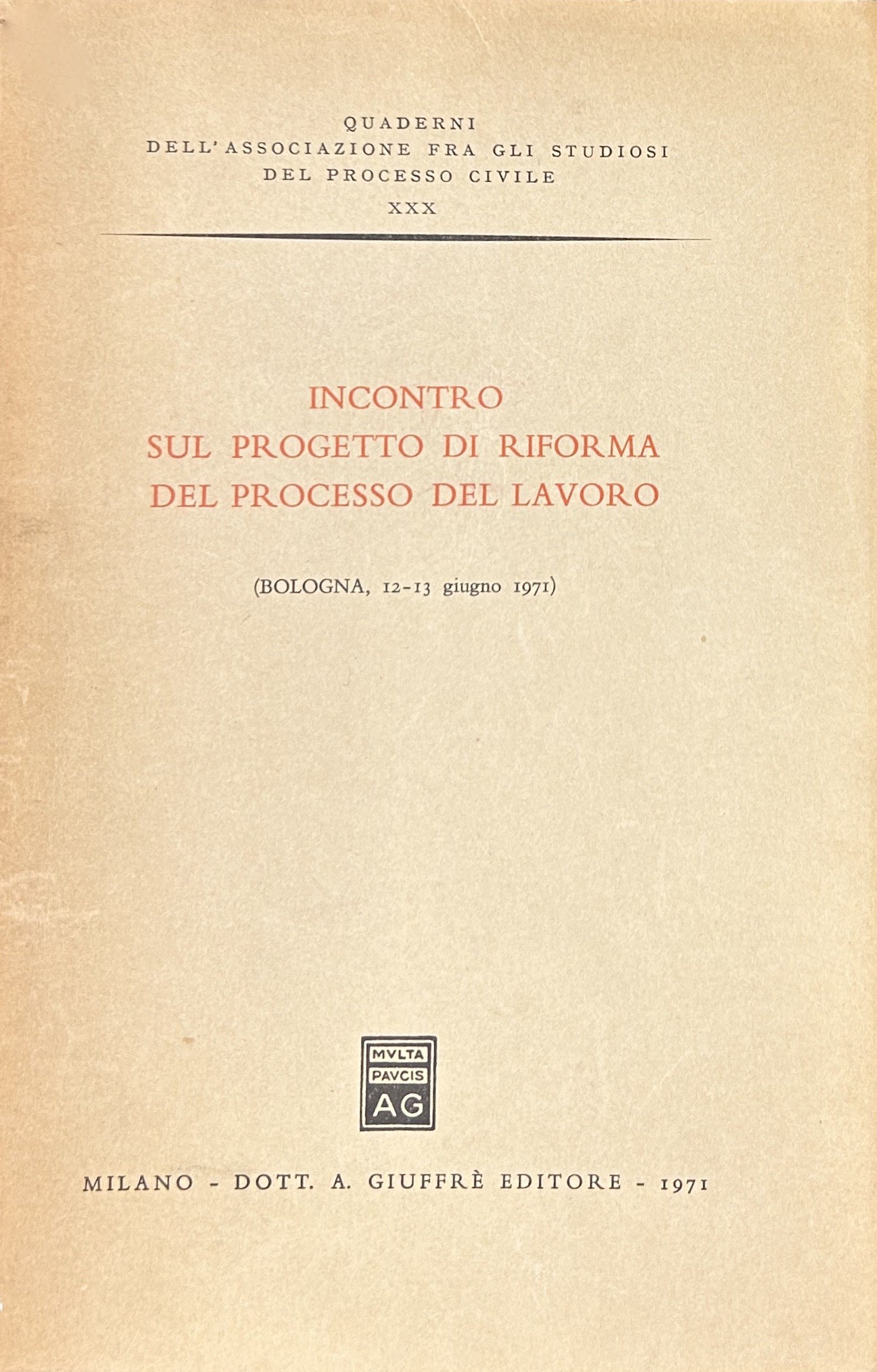 Incontro sul progetto di riforma del processo del lavoro
