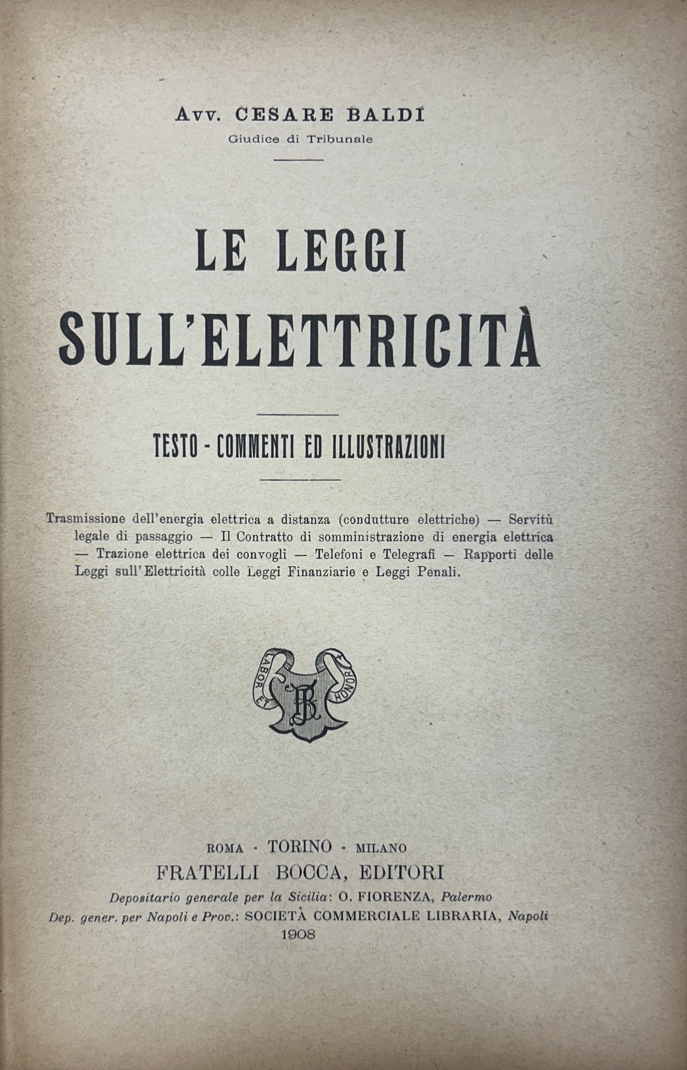 Le leggi sull'elettricità