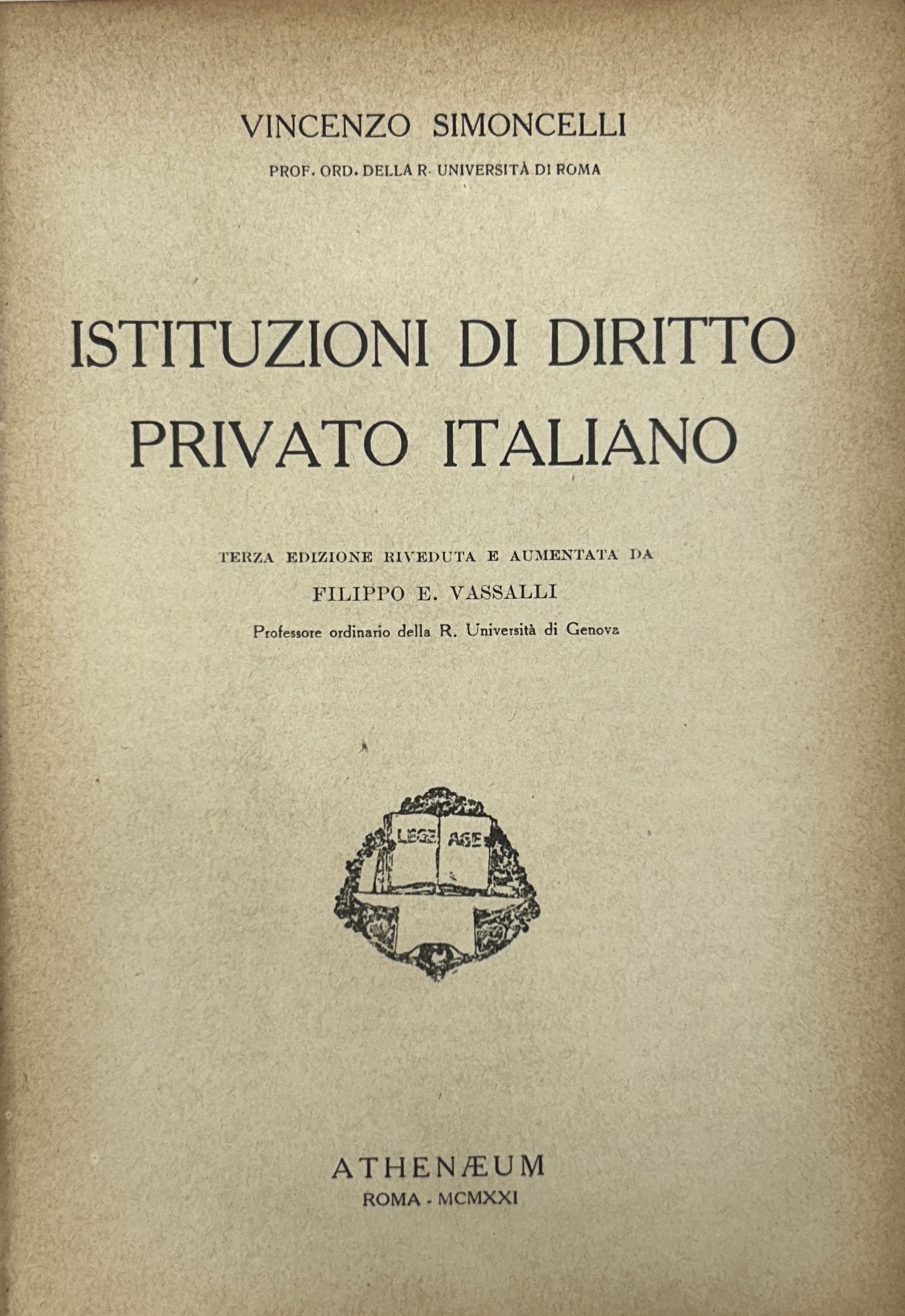 Istituzioni di diritto privato italiano