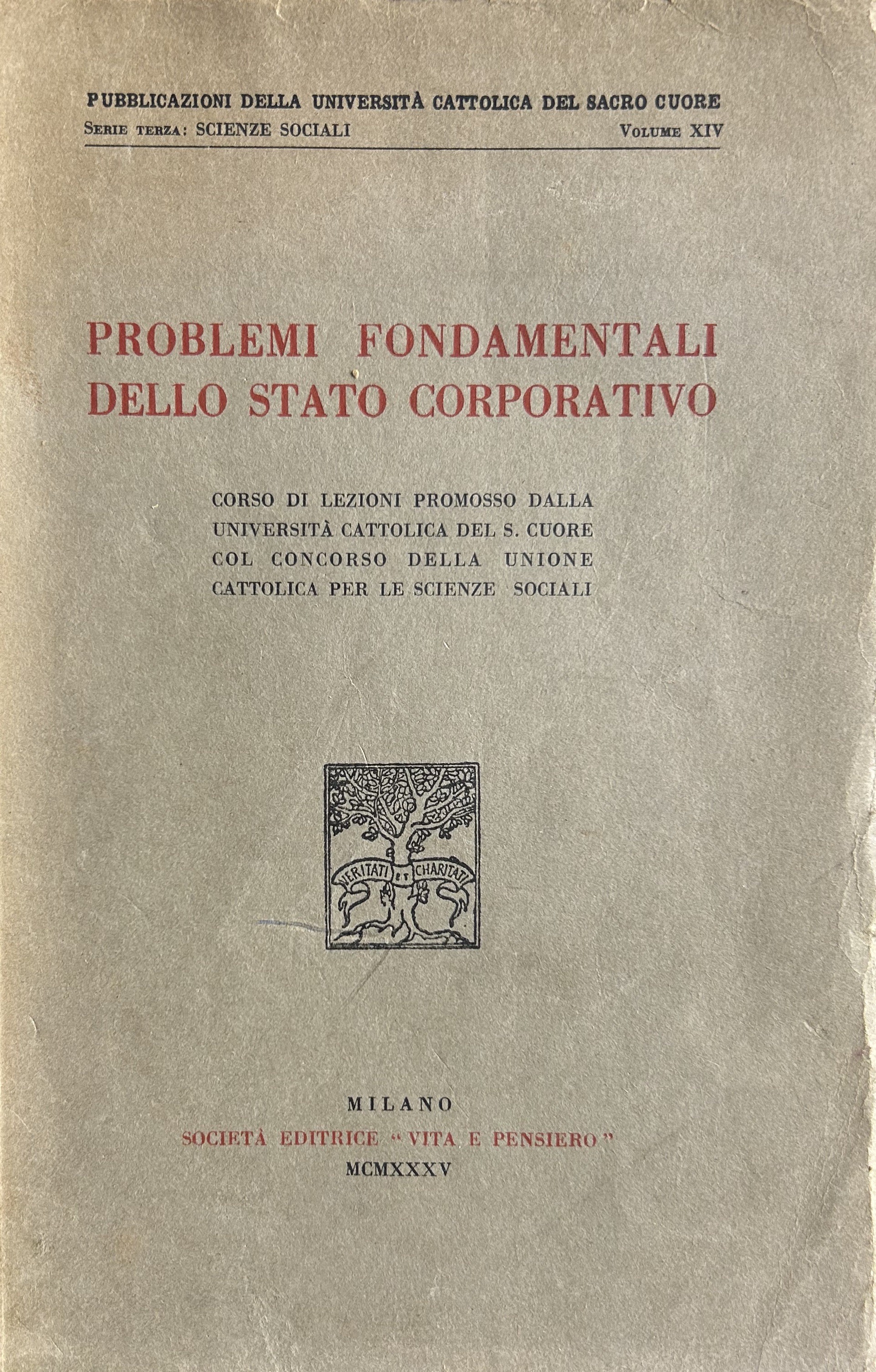 Problemi fondamentali dello Stato corporativo