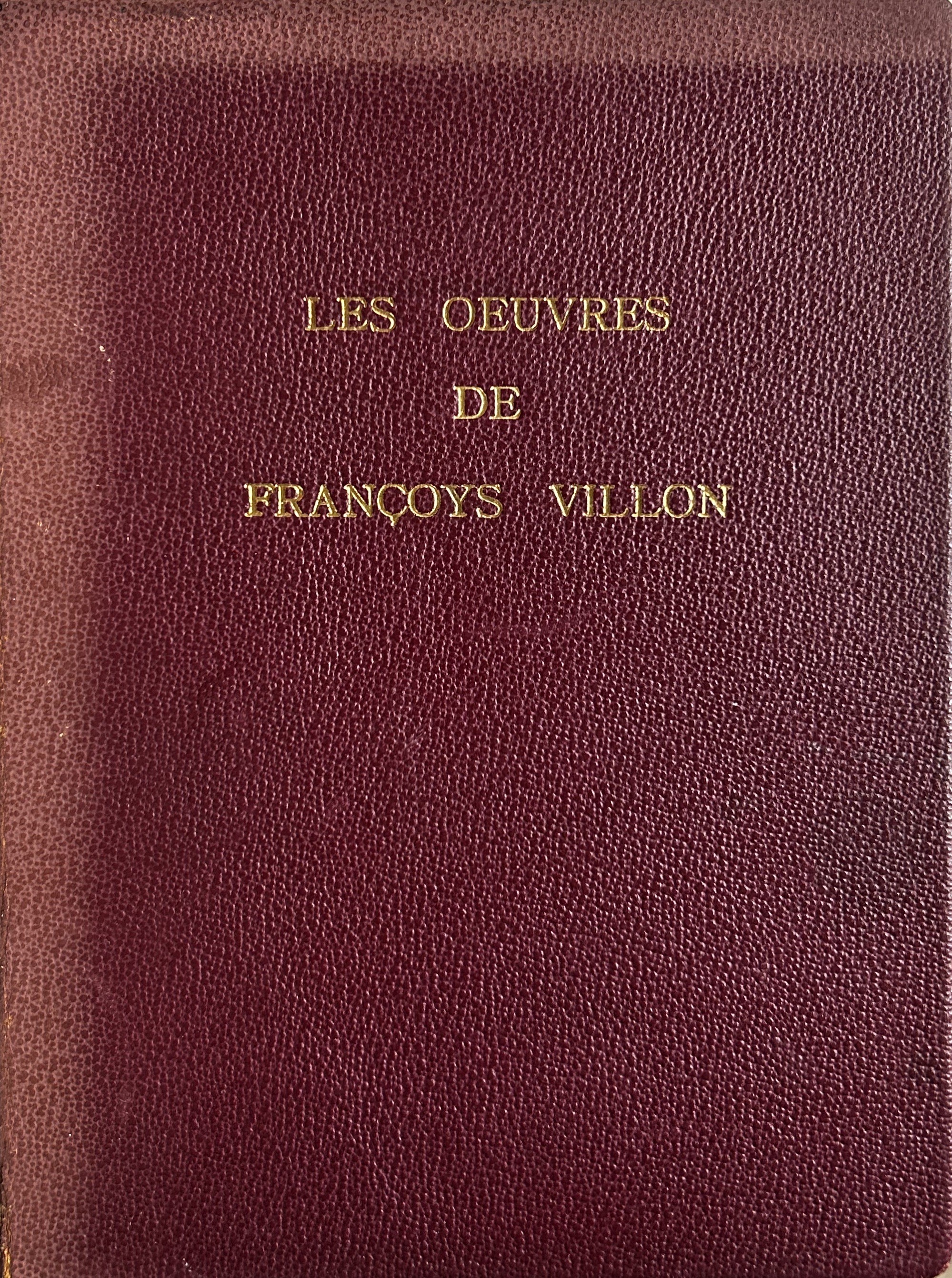Les oeuvres de Francoys Villon
