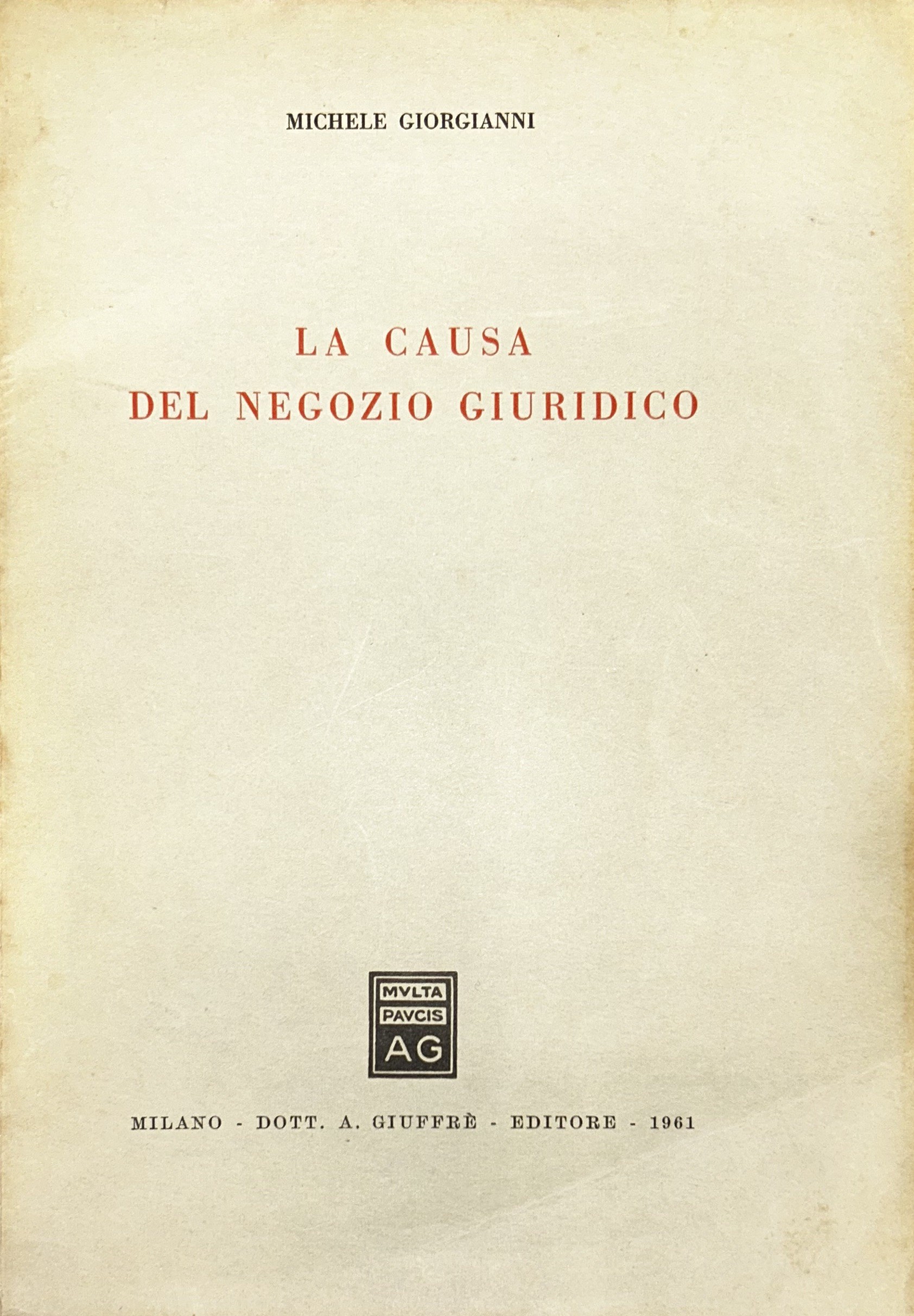 La causa nel negozio giuridico