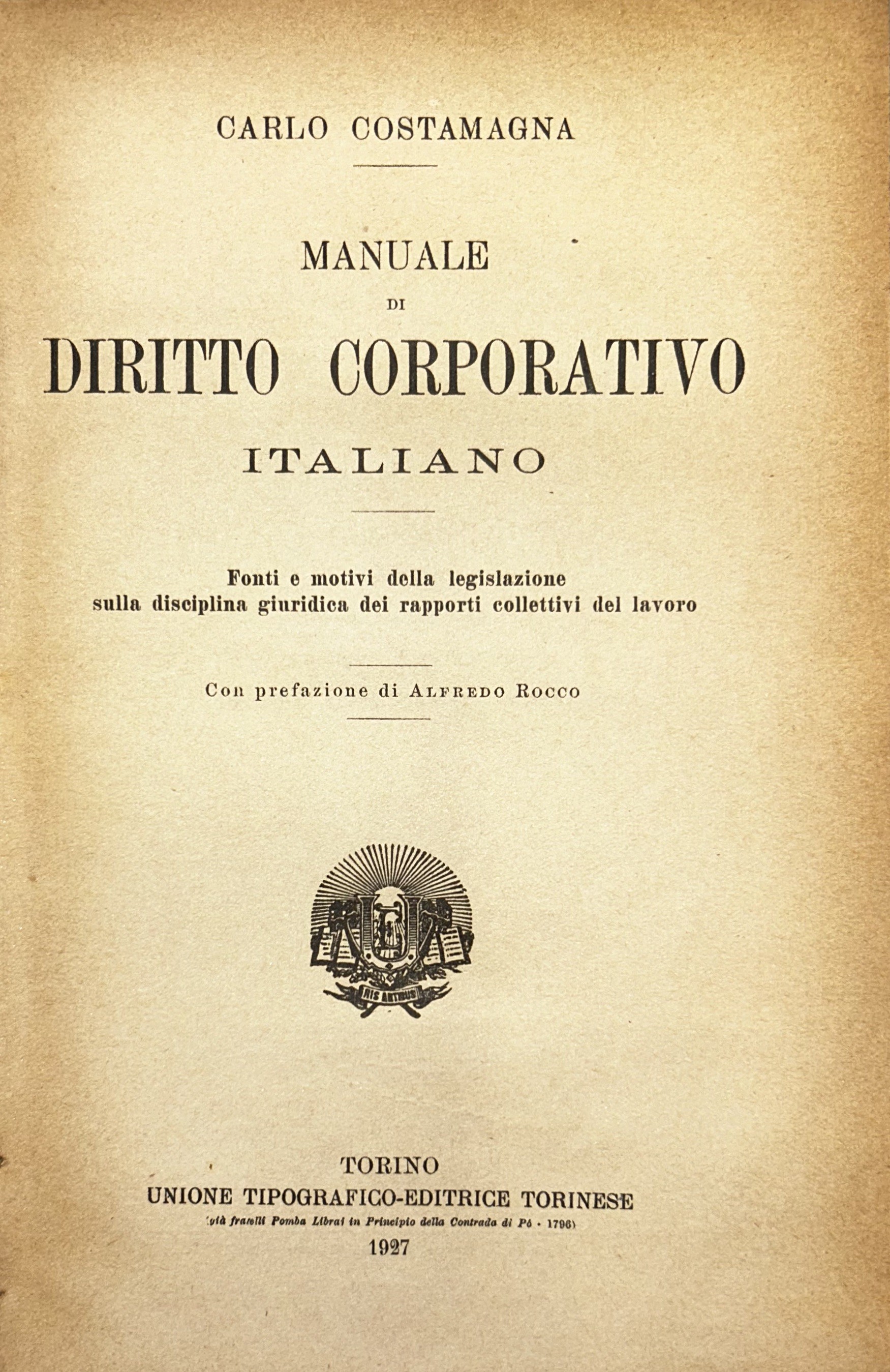 Manuale di diritto corporativo italiano