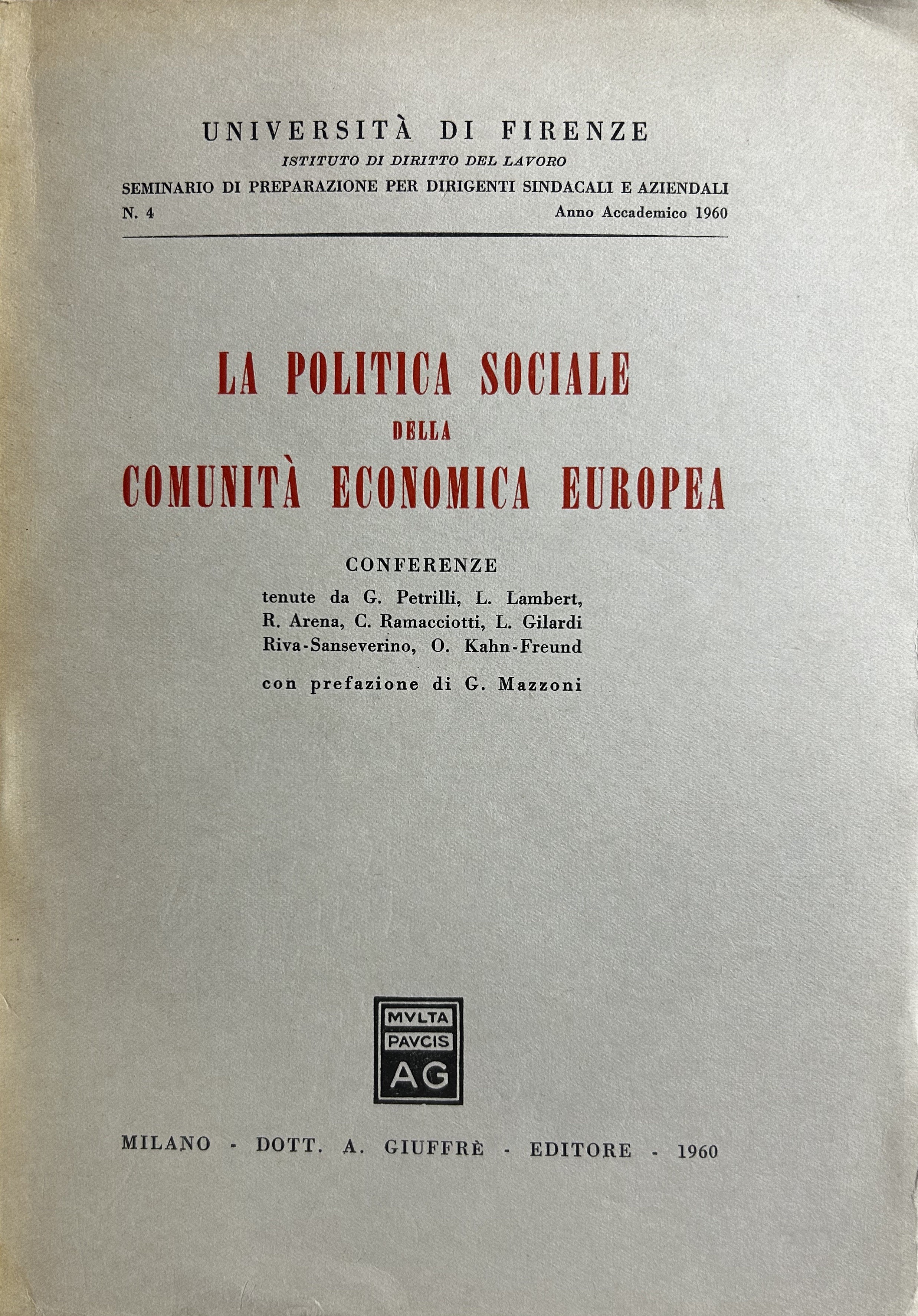 La politica sociale della Comunità Economica Europea