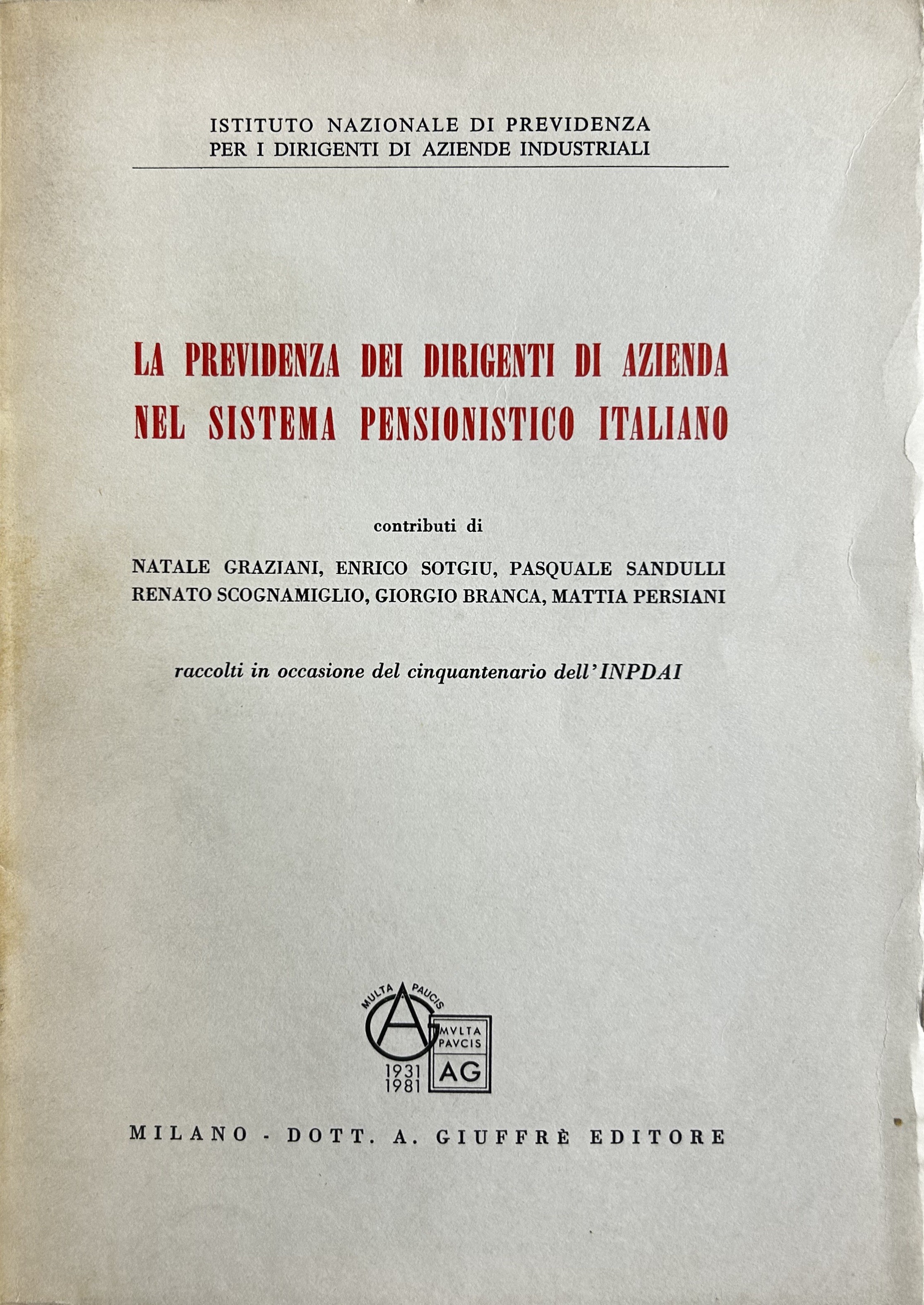 La previdenza dei dirigenti d'azienda