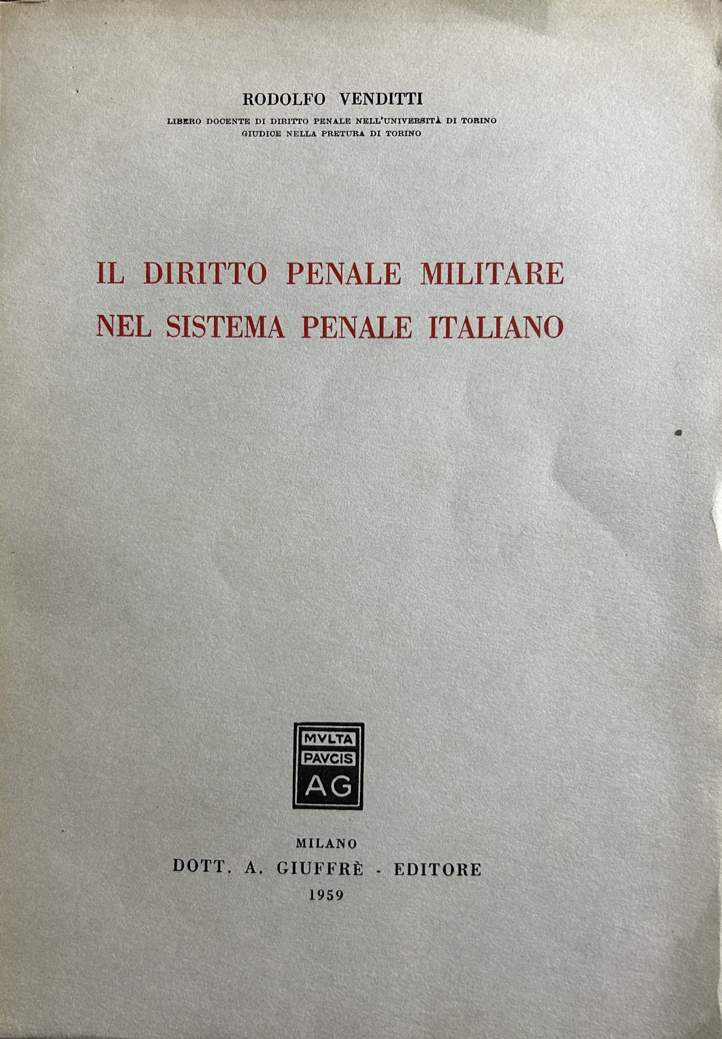 Il diritto penale militare