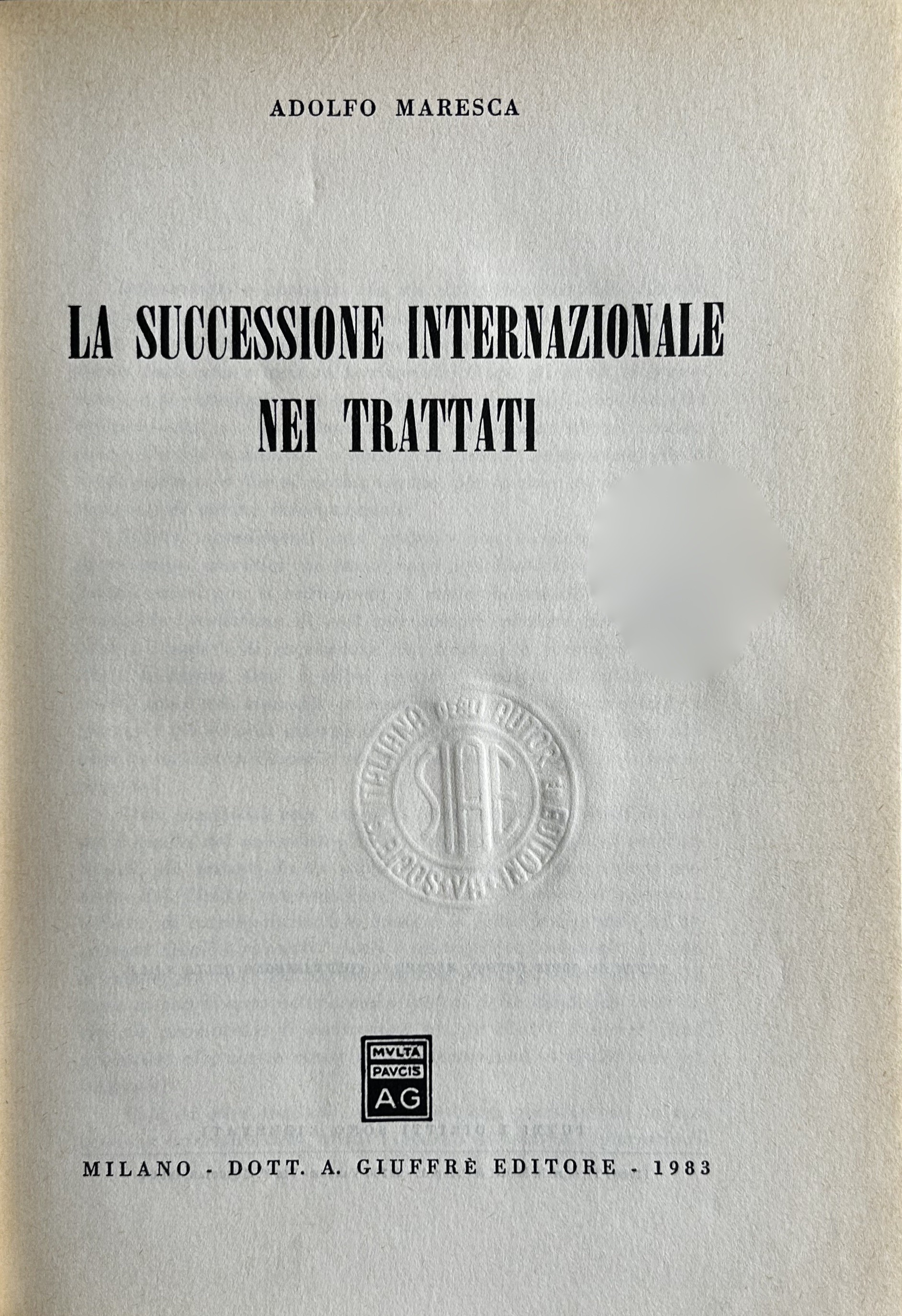 La successione internazionale nei trattati