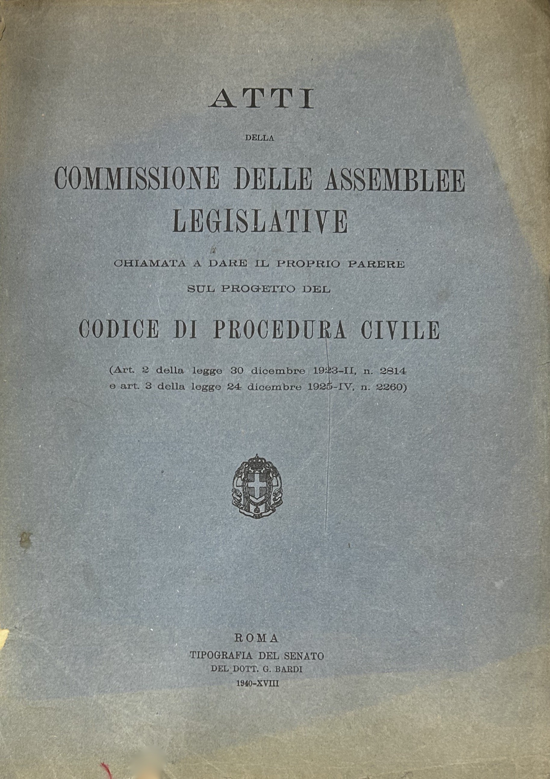 Atti della Commissione delle assemblee legislative