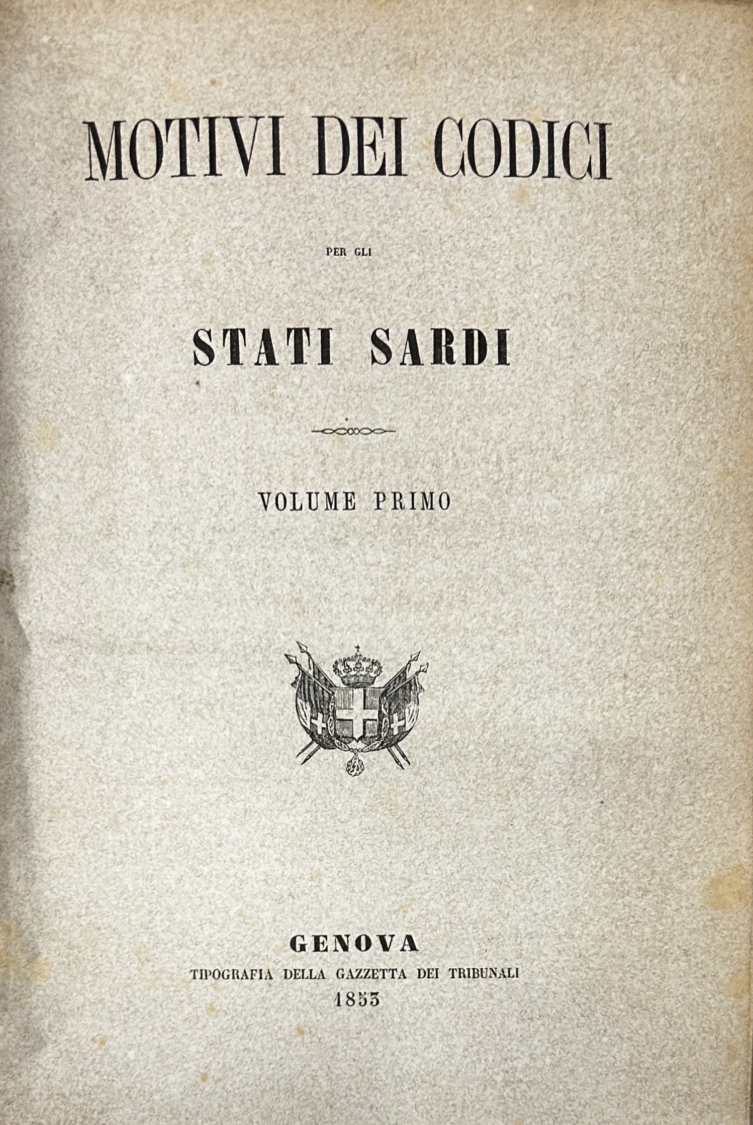 Motivi dei codici per gli Stati Sardi