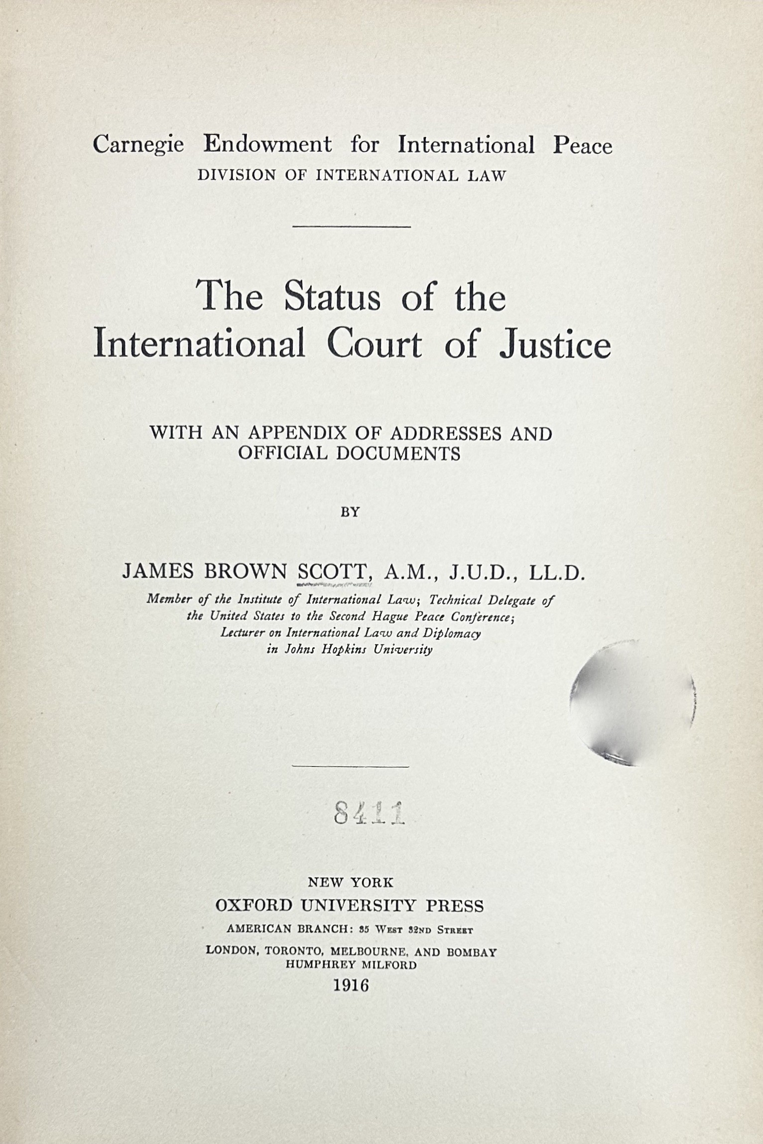 The Status of the International Court of Justice