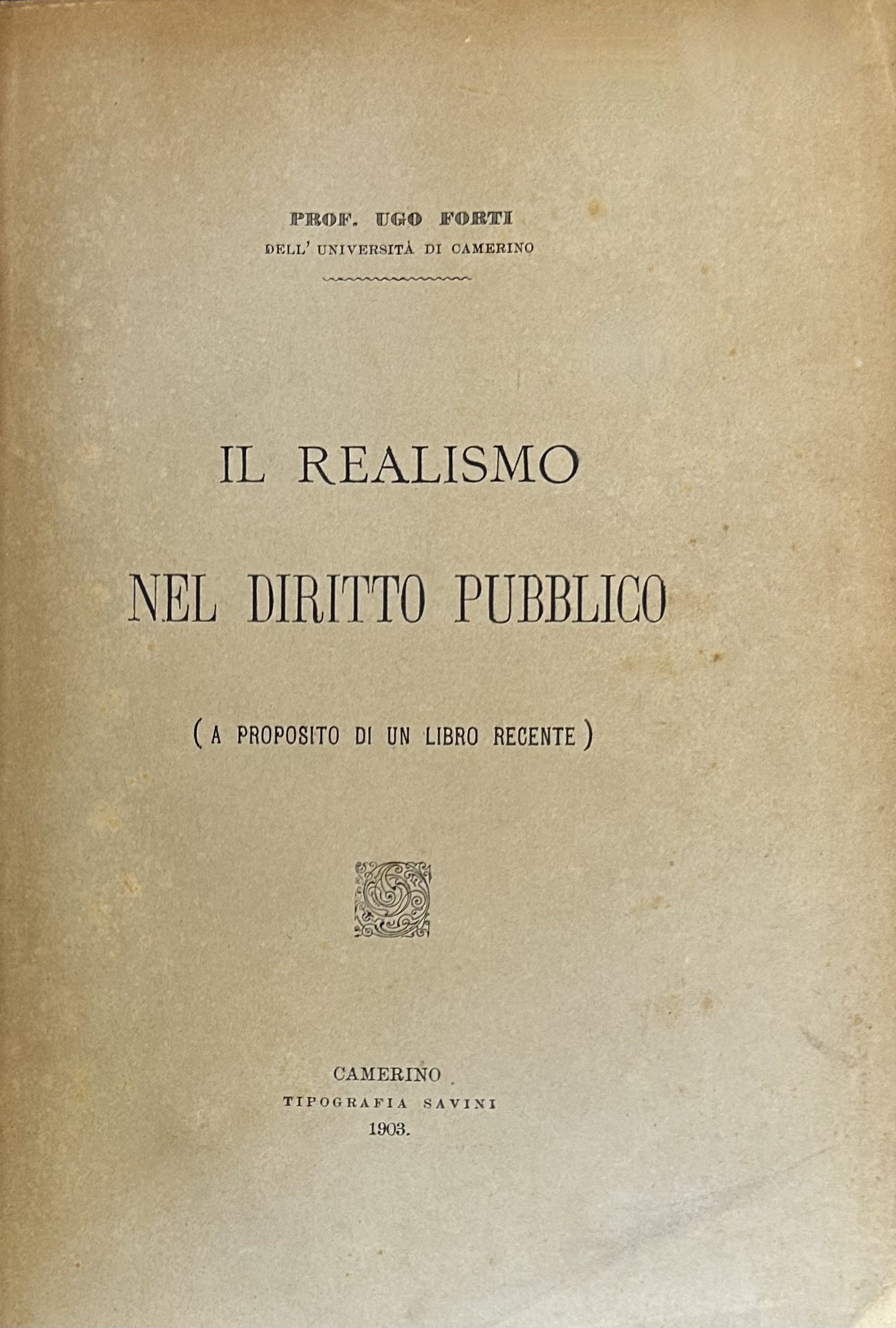 Il realismo nel diritto pubblico