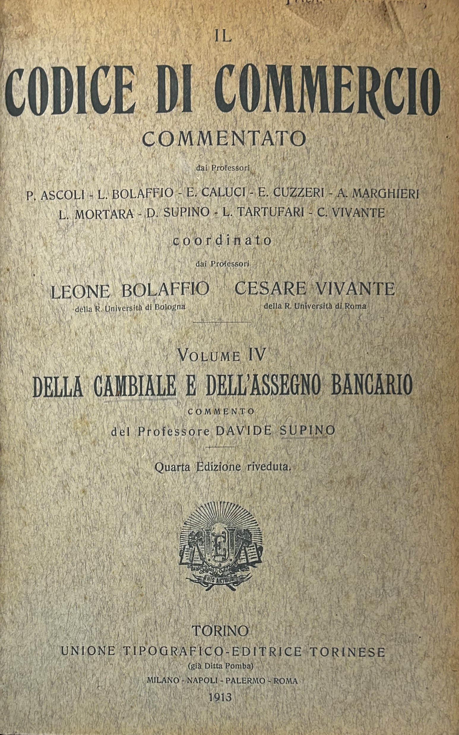 Della cambiale e dell'assegno bancario