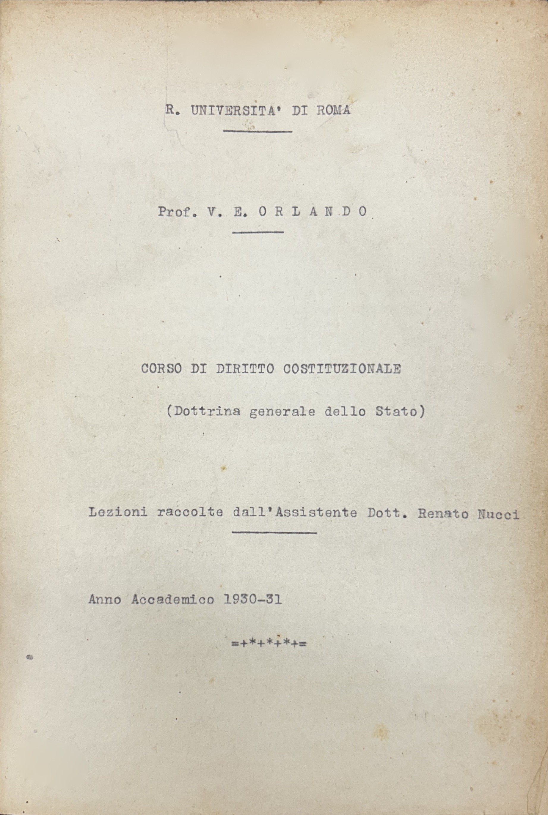 Corso di diritto costituzionale