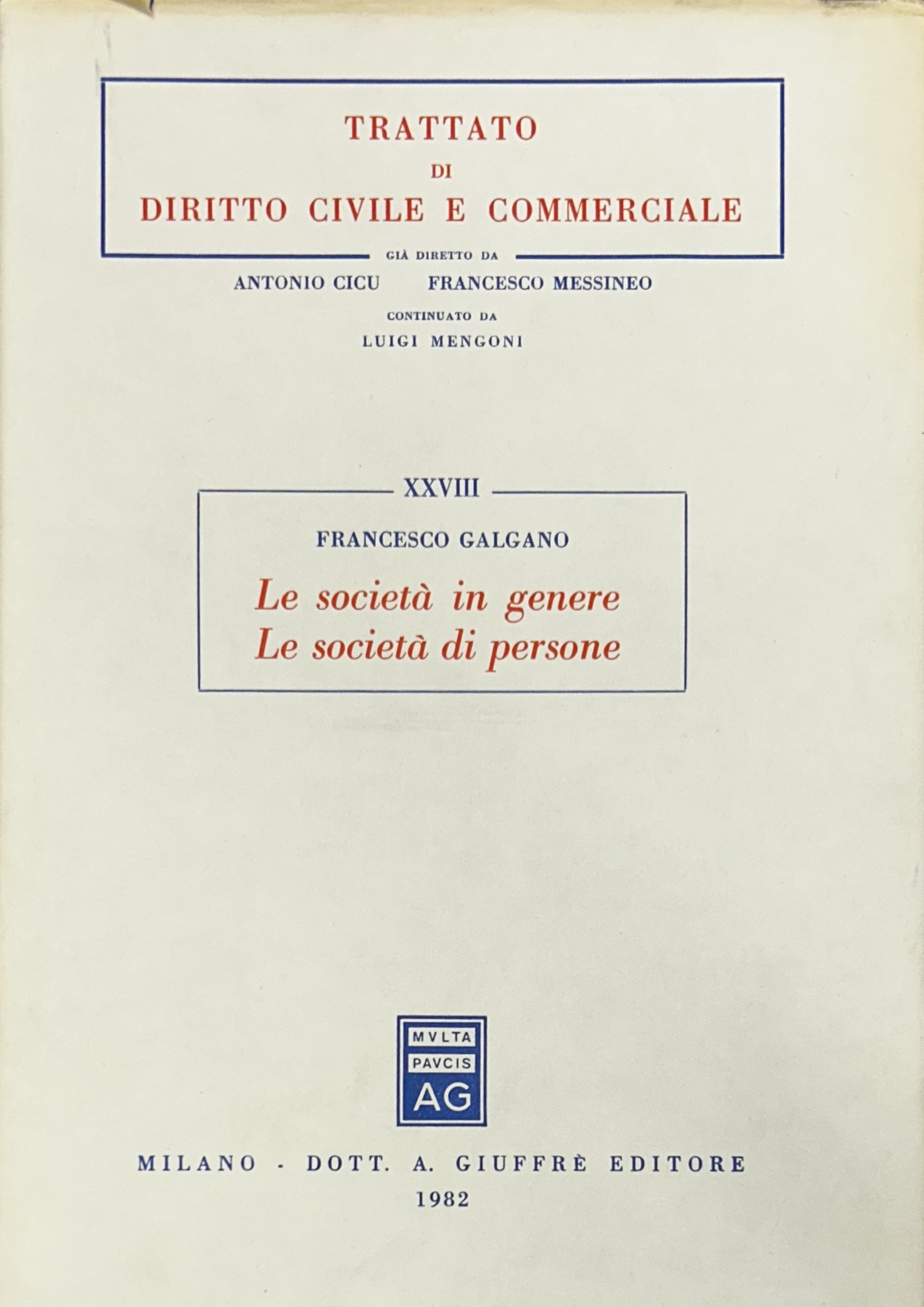 Le società in genere. Le società di persone