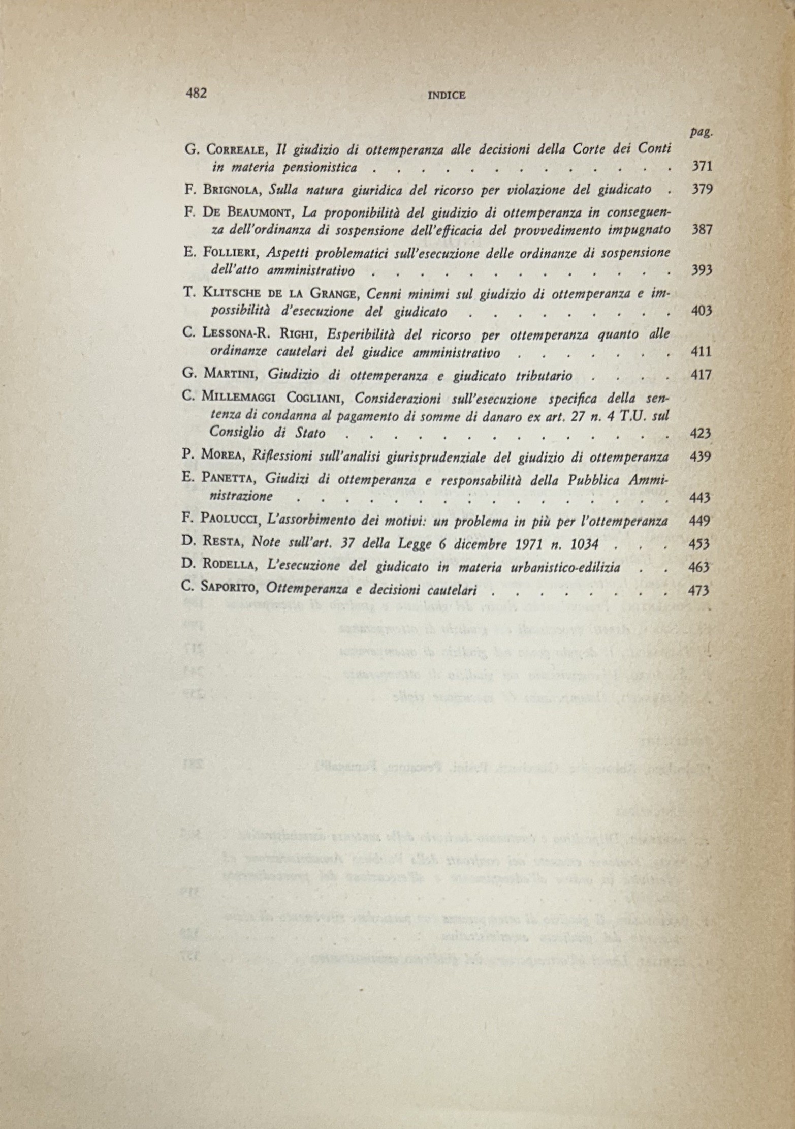 Il giudizio di ottemperanza