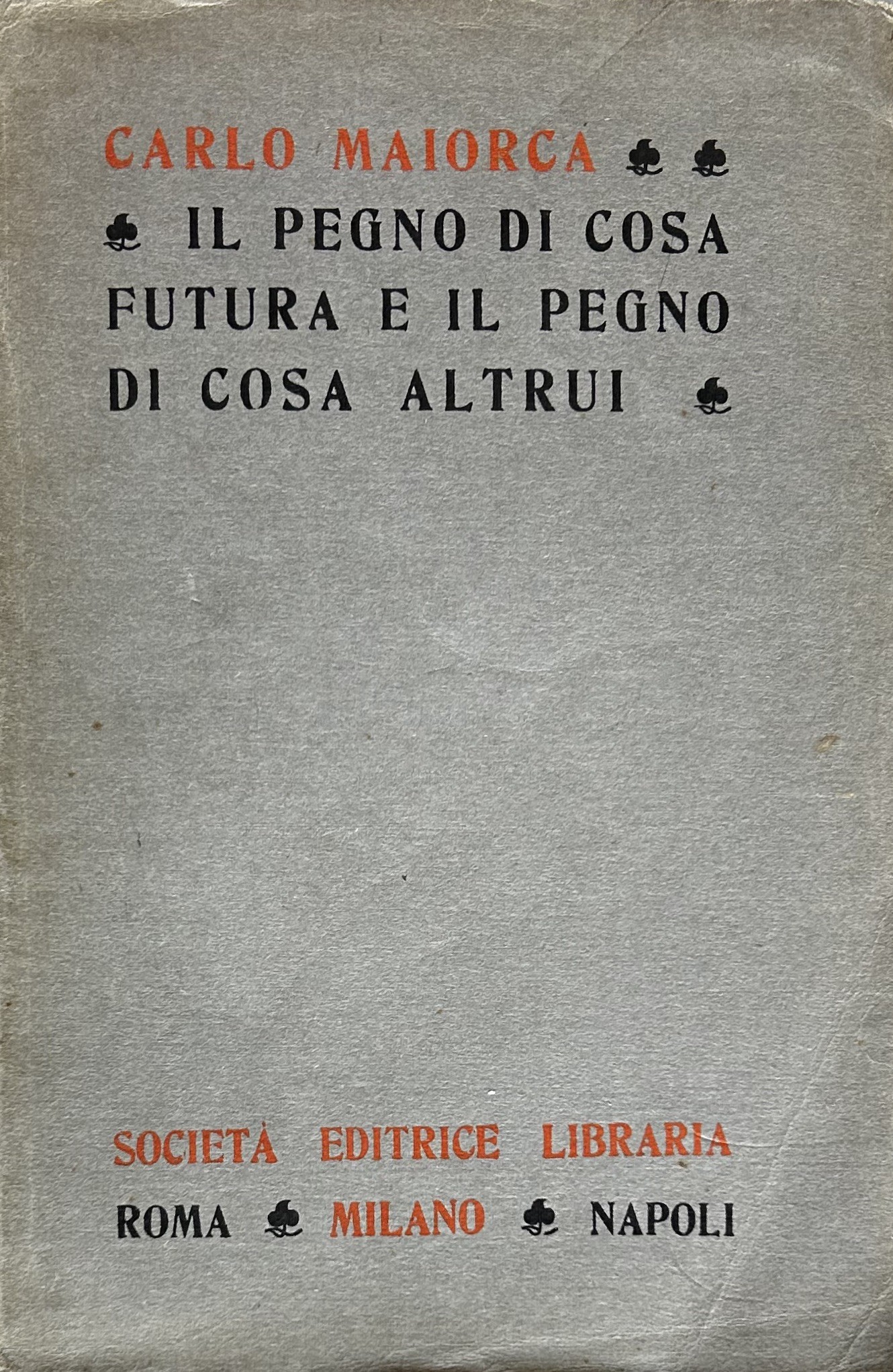 Il pegno di cosa futura e il pegno di cosa altrui