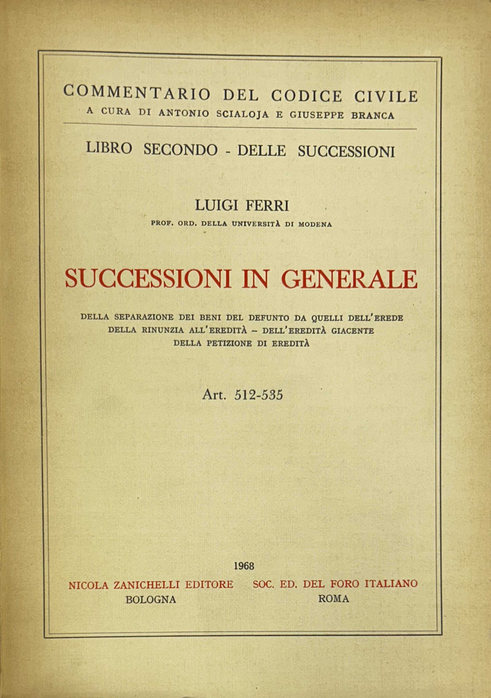 Successioni in generale