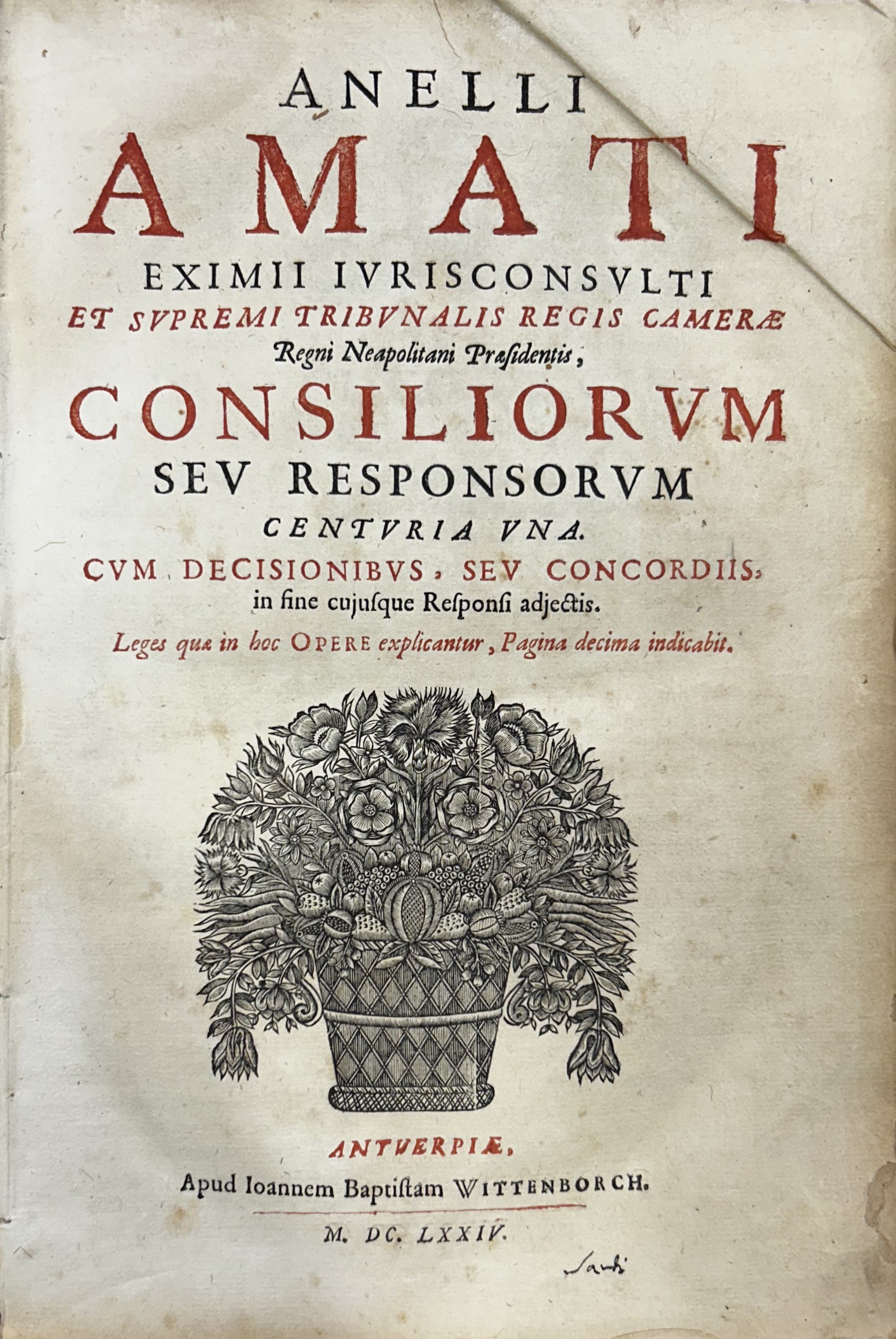 Consiliorum seu responsorum centuria una