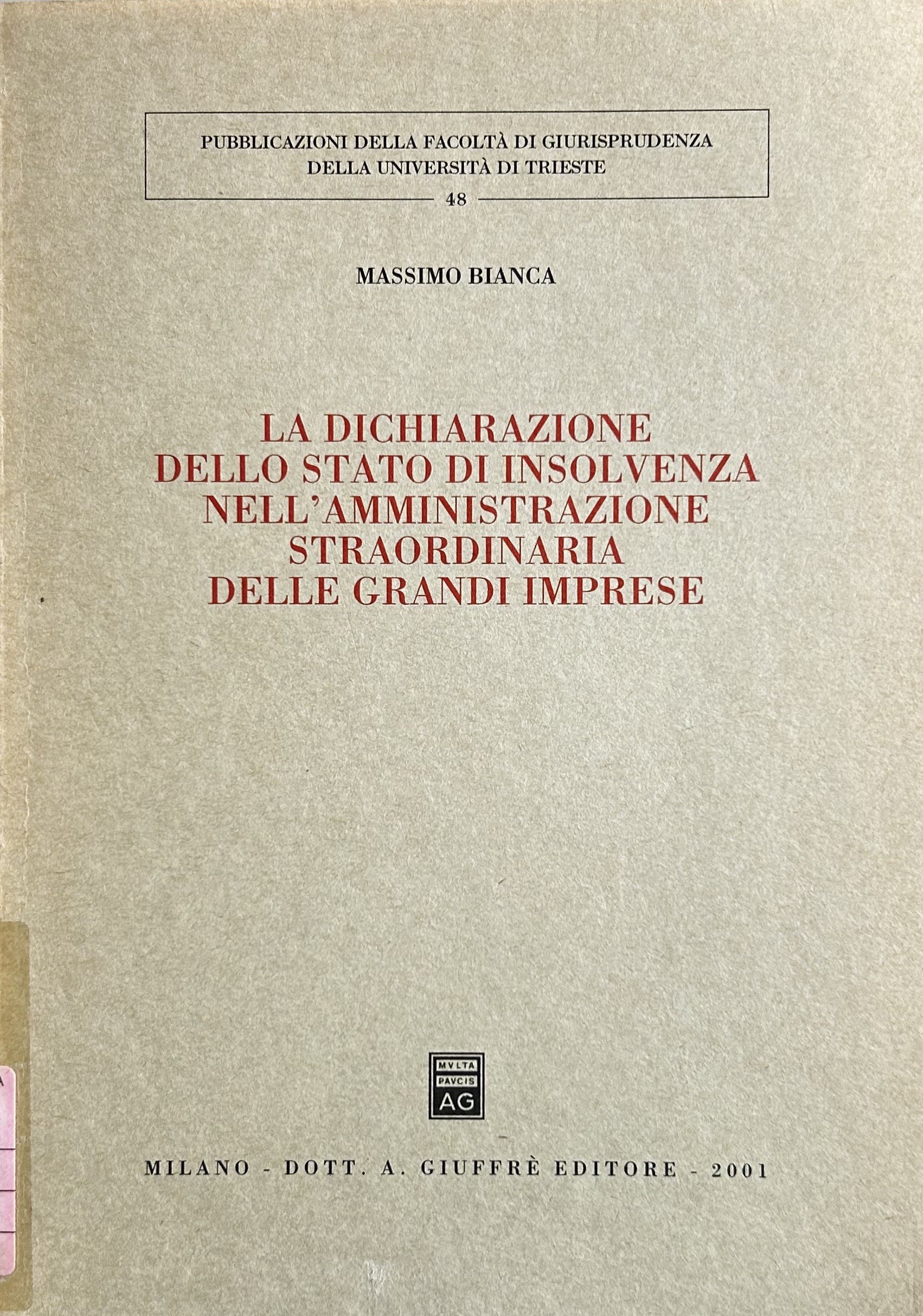 La dichiarazione dello stato di insolvenza