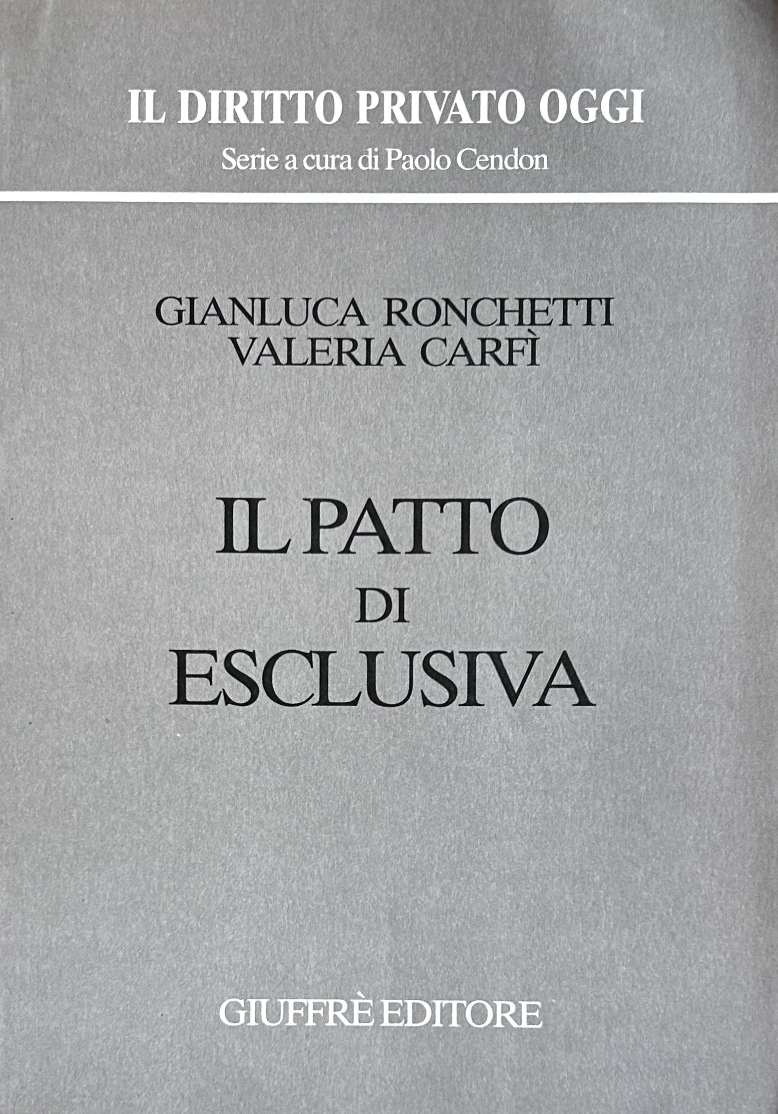 Il patto di esclusiva